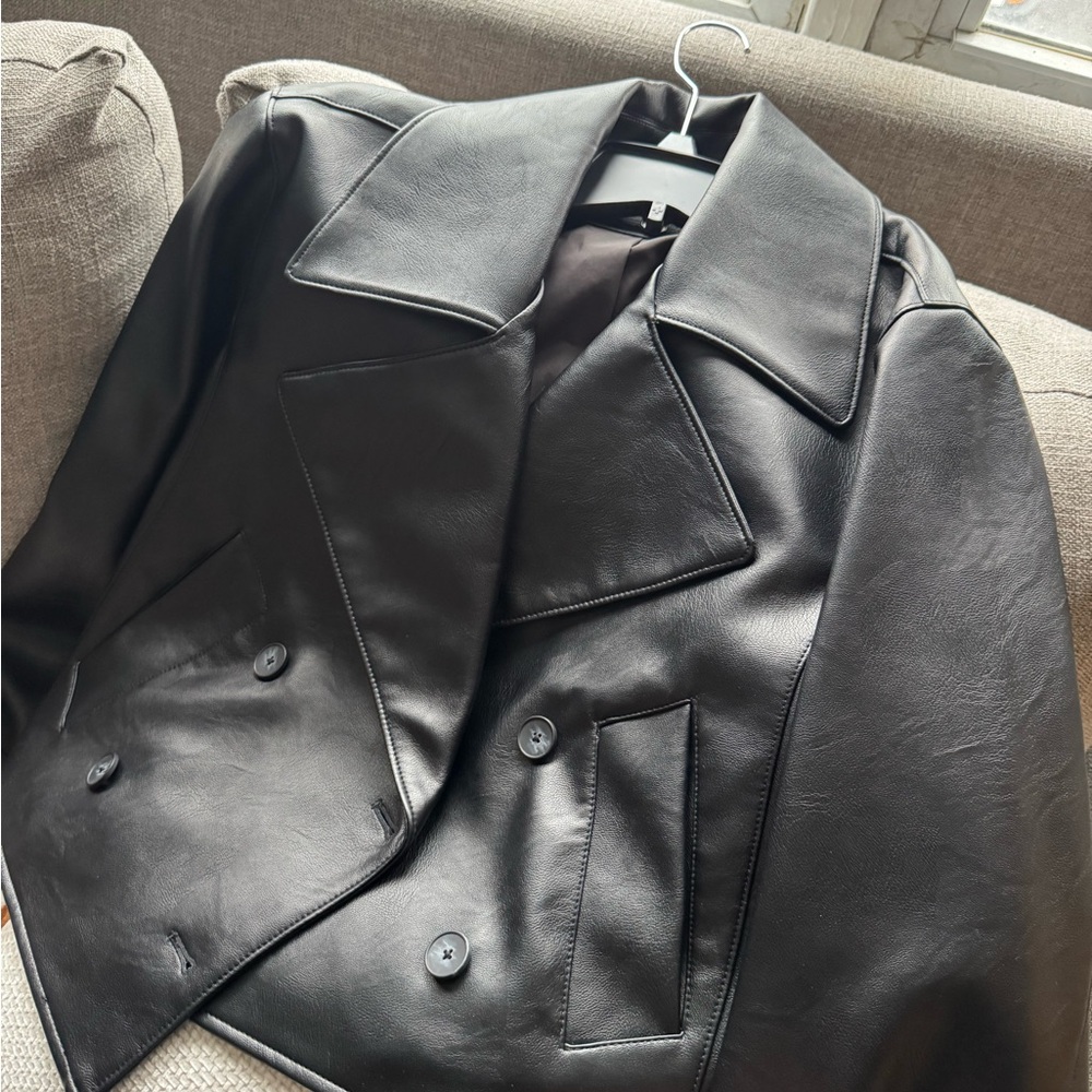 Levi's Women's Black Leather Jacket Brand new